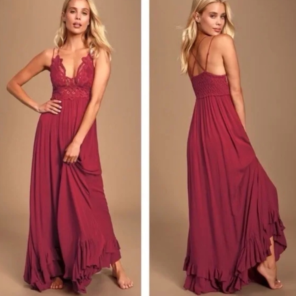 FREE PEOPLE Cranberry dress